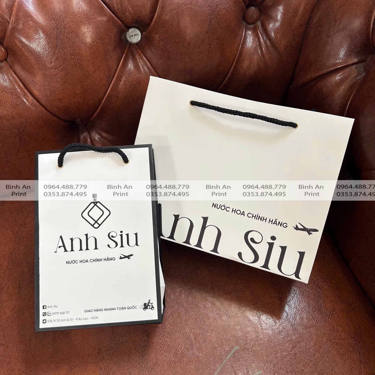 Túi giấy Nước hoa Anh Siu, do In Bình An in